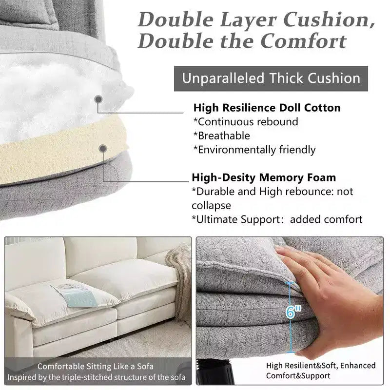 Chaise de bureau ergonomique pivotante sans accoudoirs, réglable en hauteur