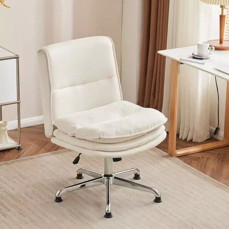 Chaise de bureau ergonomique pivotante sans accoudoirs, réglable en hauteur