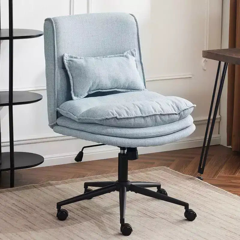 Chaise de bureau ergonomique pivotante sans accoudoirs, réglable en hauteur
