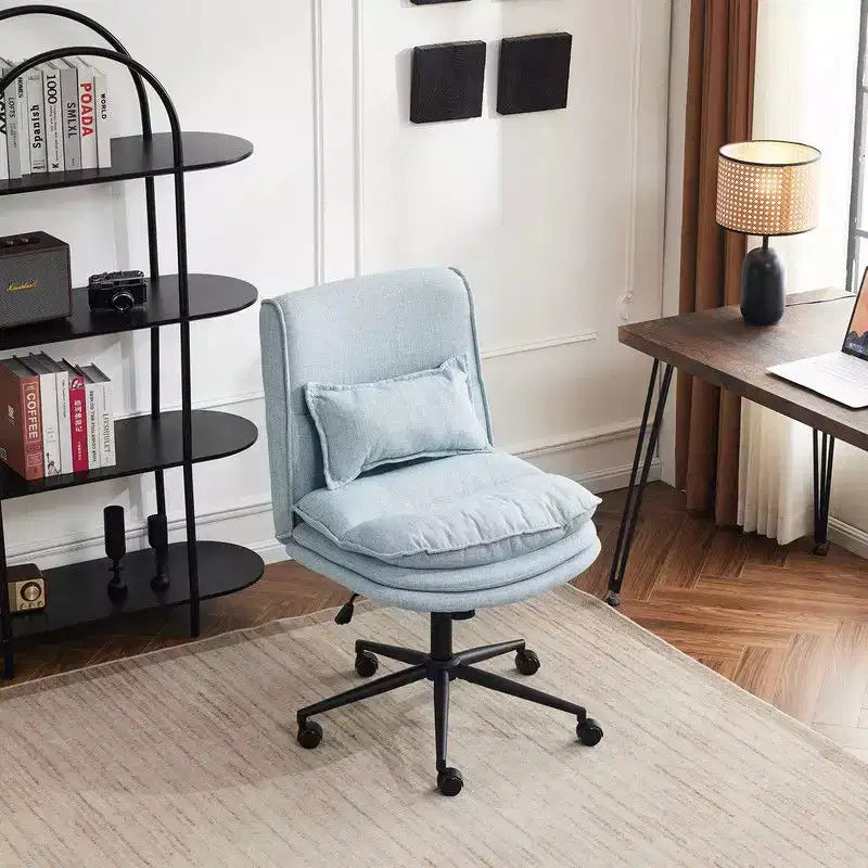 Chaise de bureau ergonomique pivotante sans accoudoirs, réglable en hauteur