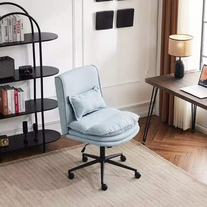 Chaise de bureau ergonomique pivotante sans accoudoirs, réglable en hauteur