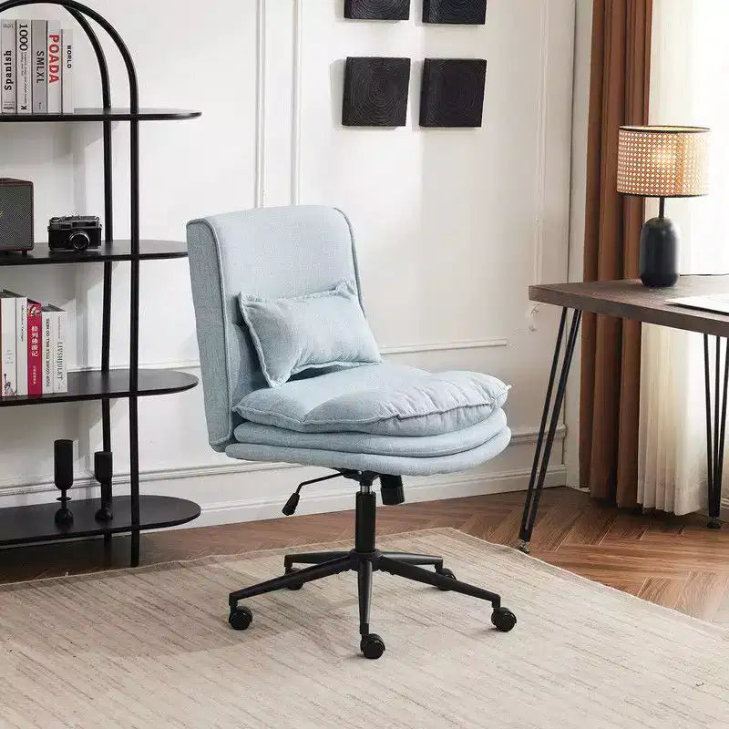 Chaise de bureau ergonomique pivotante sans accoudoirs, réglable en hauteur