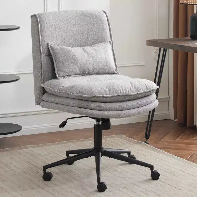 Chaise de bureau ergonomique pivotante sans accoudoirs, réglable en hauteur