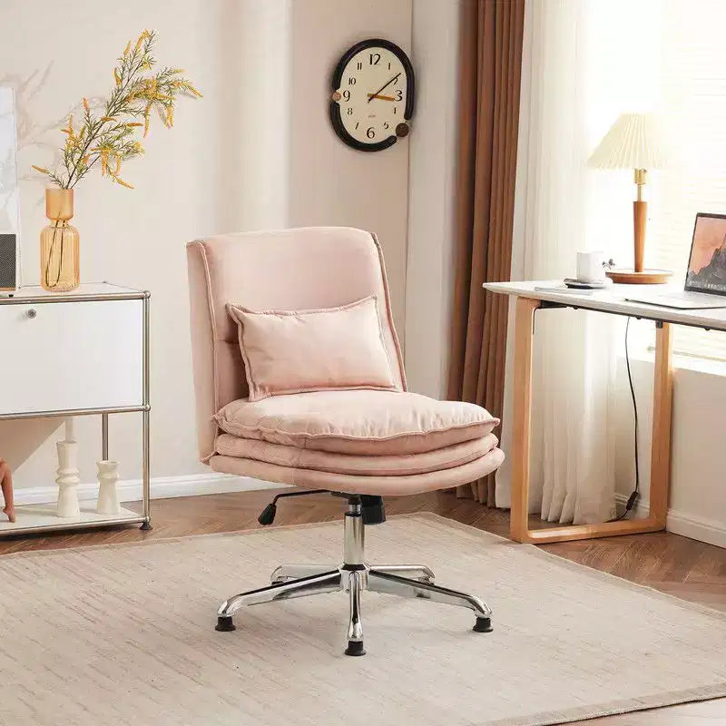 Chaise de bureau ergonomique pivotante sans accoudoirs, réglable en hauteur