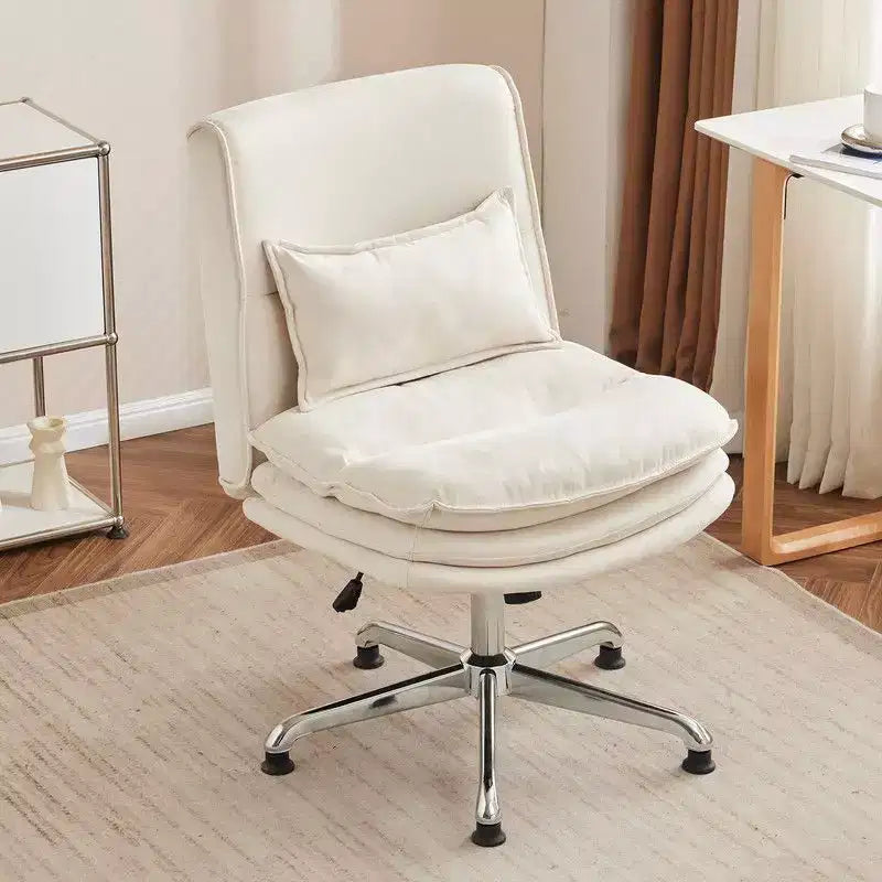 Chaise de bureau ergonomique pivotante sans accoudoirs, réglable en hauteur