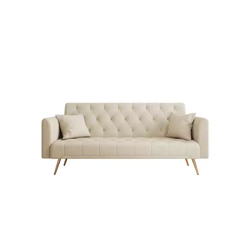 Canapé-lit convertible en velours de 180 cm pour salon, chambre et bureau