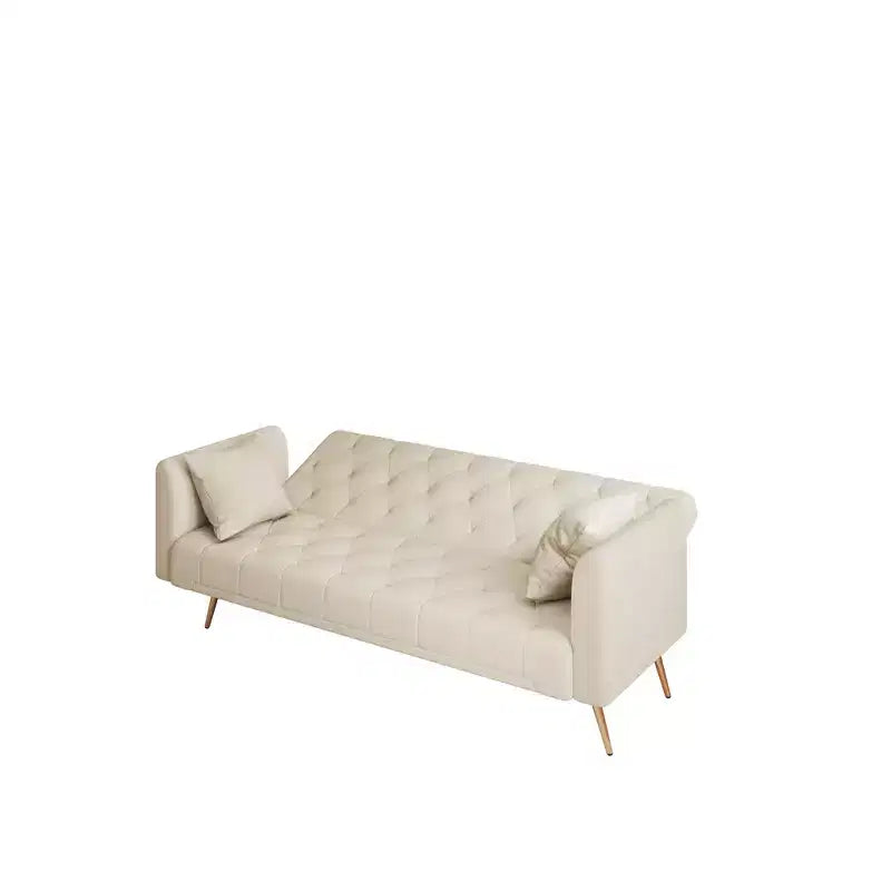 Canapé-lit convertible en velours de 180 cm pour salon, chambre et bureau