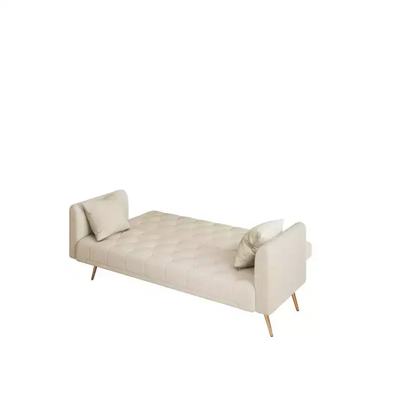 Canapé-lit convertible en velours de 180 cm pour salon, chambre et bureau