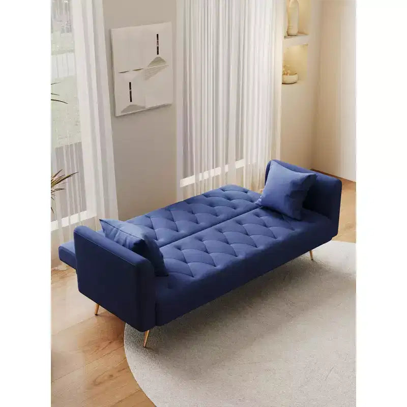 Canapé-lit convertible en velours de 180 cm pour salon, chambre et bureau