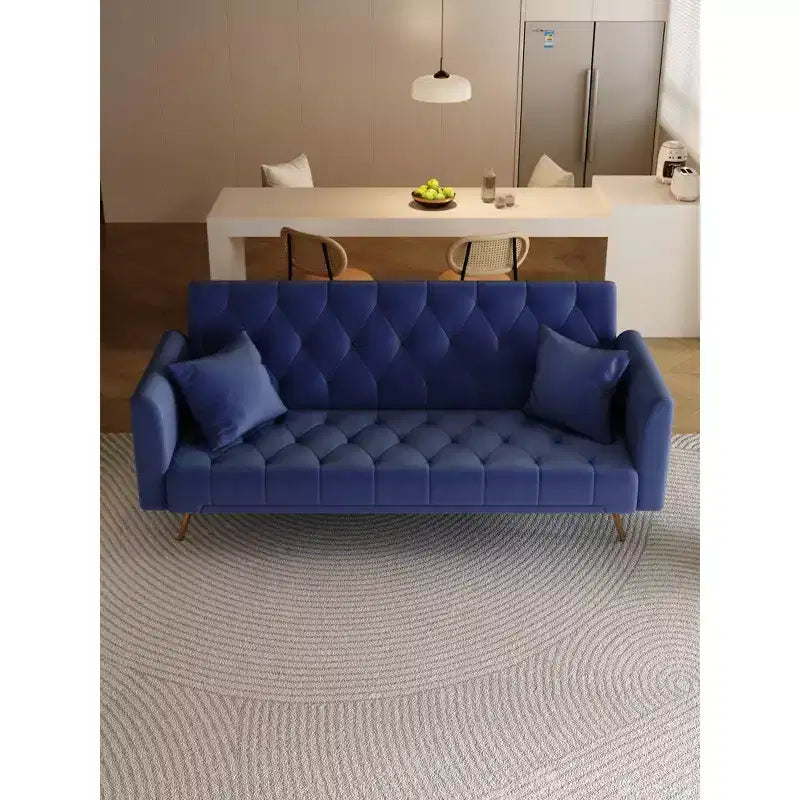 Canapé-lit convertible en velours de 180 cm pour salon, chambre et bureau