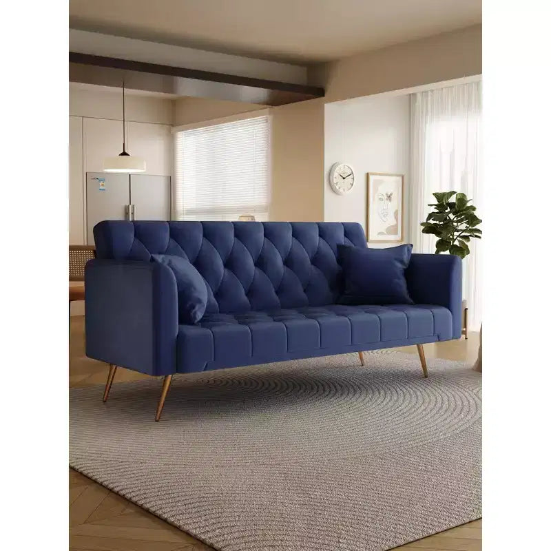 Canapé-lit convertible en velours de 180 cm pour salon, chambre et bureau