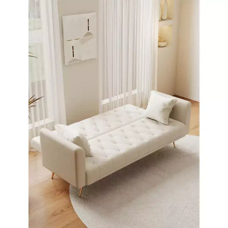 Canapé-lit convertible en velours de 180 cm pour salon, chambre et bureau