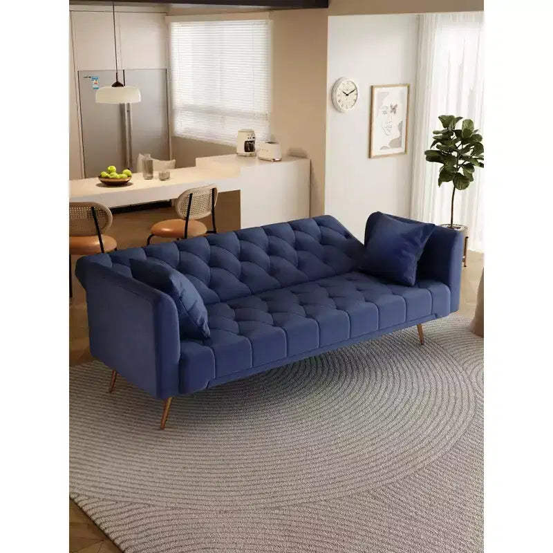 Canapé-lit convertible en velours de 180 cm pour salon, chambre et bureau