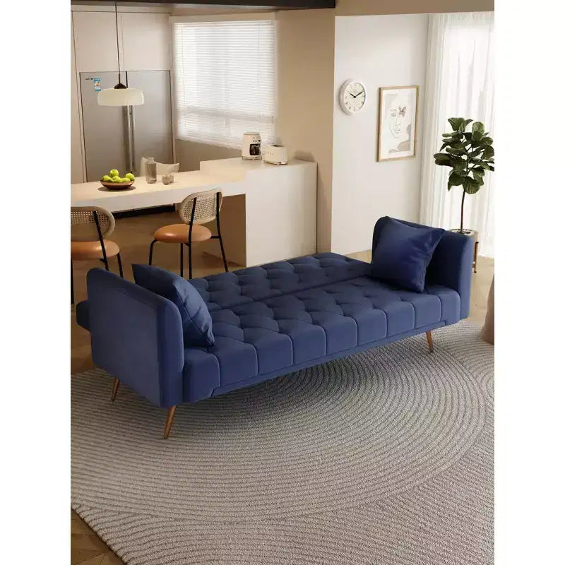 Canapé-lit convertible en velours de 180 cm pour salon, chambre et bureau