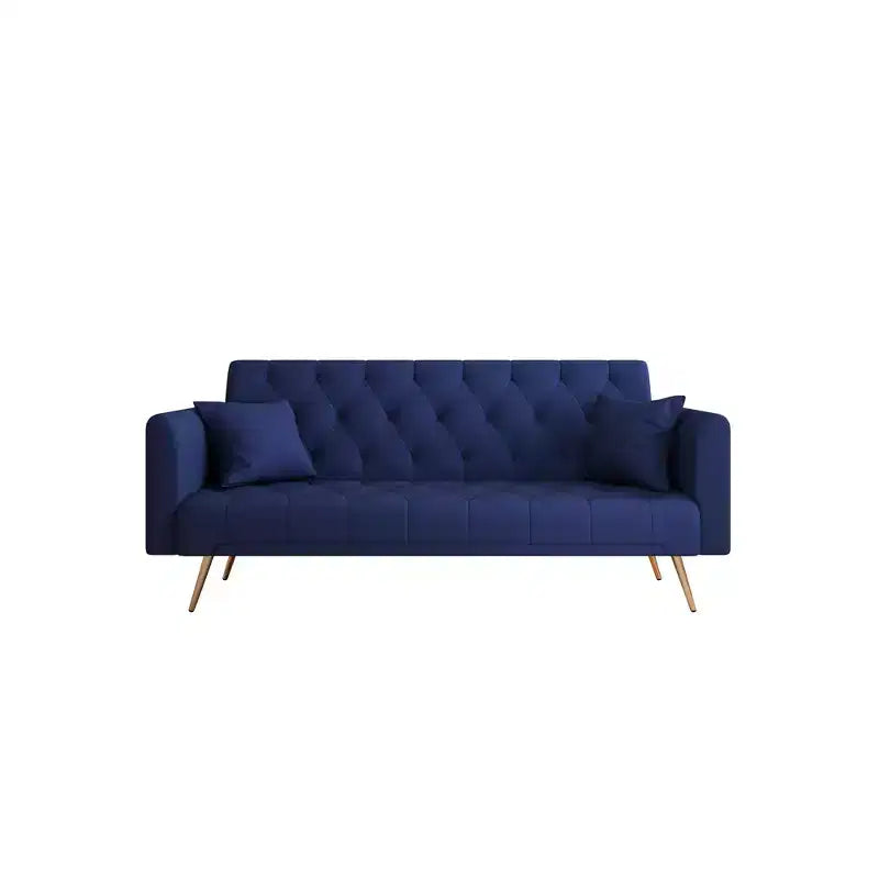 Canapé-lit convertible en velours de 180 cm pour salon, chambre et bureau