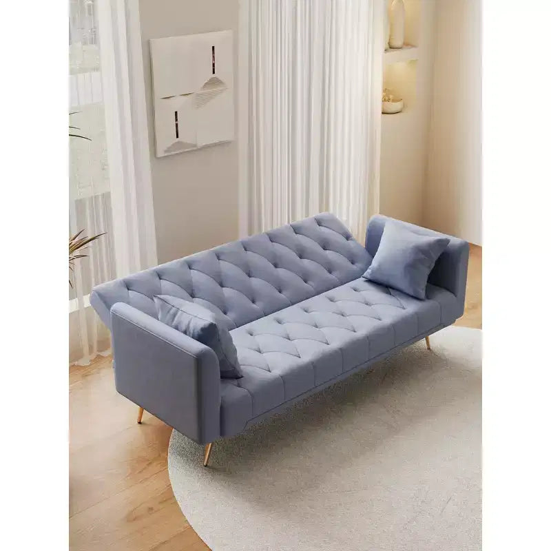 Canapé-lit convertible en velours de 180 cm pour salon, chambre et bureau