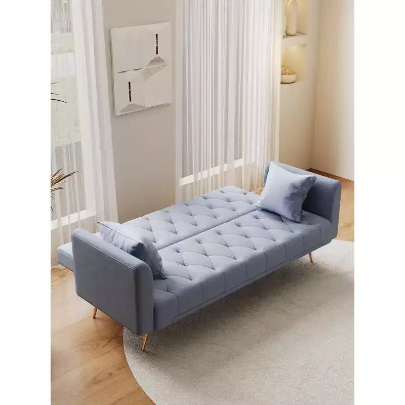 Canapé-lit convertible en velours de 180 cm pour salon, chambre et bureau