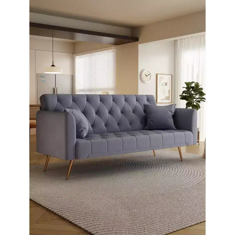 Canapé-lit convertible en velours de 180 cm pour salon, chambre et bureau