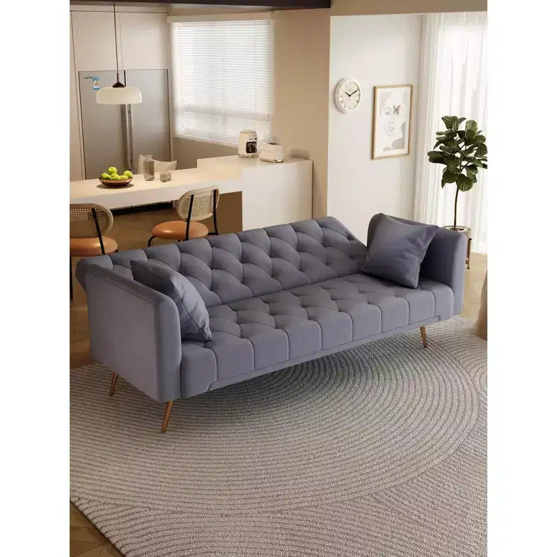 Canapé-lit convertible en velours de 180 cm pour salon, chambre et bureau