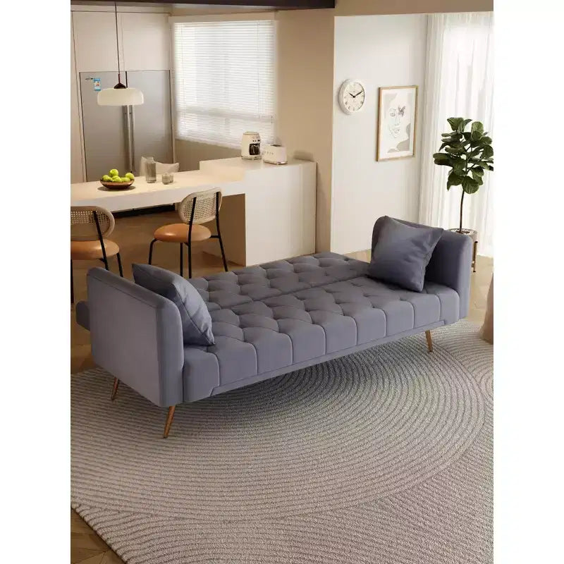 Canapé-lit convertible en velours de 180 cm pour salon, chambre et bureau