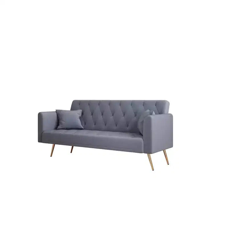 Canapé-lit convertible en velours de 180 cm pour salon, chambre et bureau