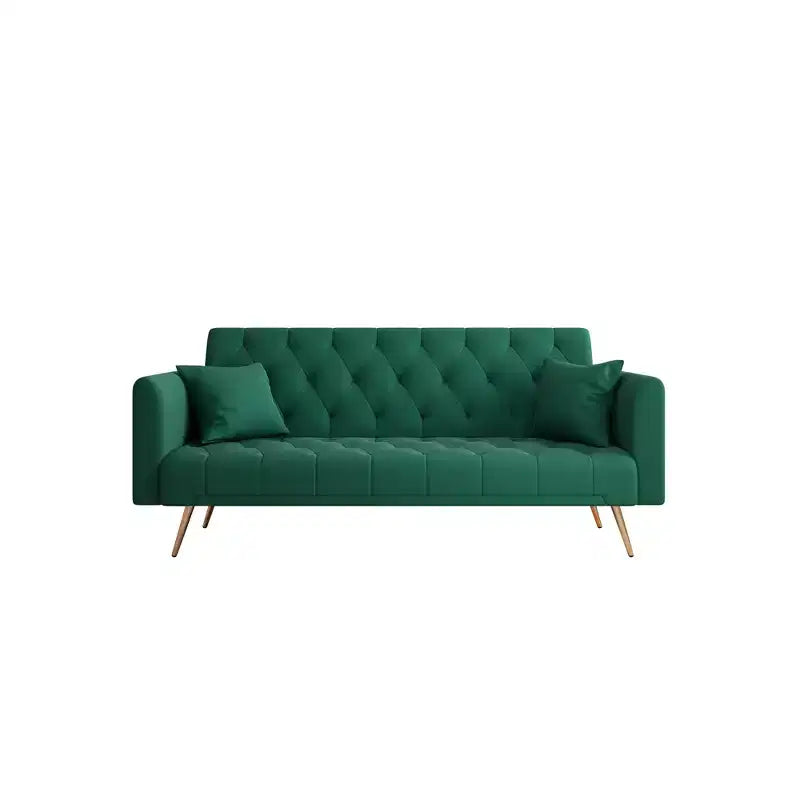 Canapé-lit convertible en velours de 180 cm pour salon, chambre et bureau