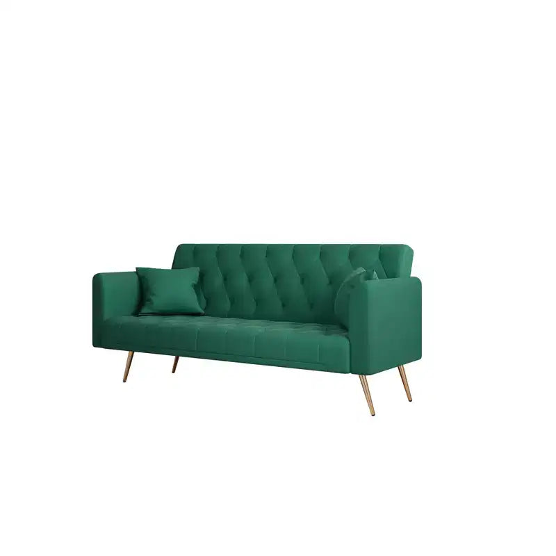 Canapé-lit convertible en velours de 180 cm pour salon, chambre et bureau