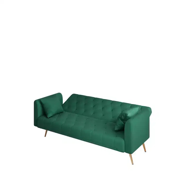 Canapé-lit convertible en velours de 180 cm pour salon, chambre et bureau
