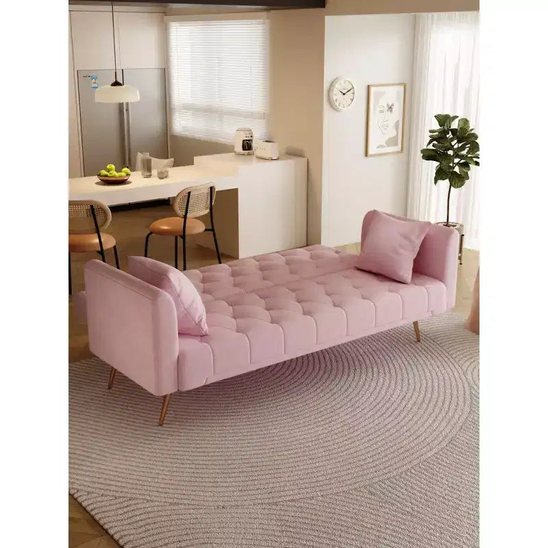 Canapé-lit convertible en velours de 180 cm pour salon, chambre et bureau