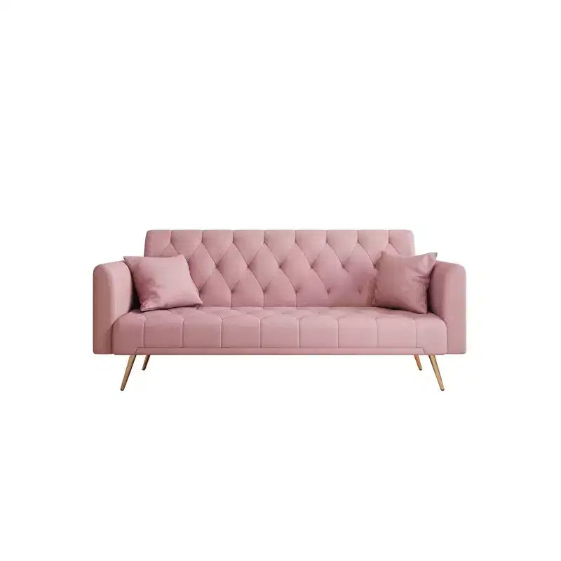 Canapé-lit convertible en velours de 180 cm pour salon, chambre et bureau