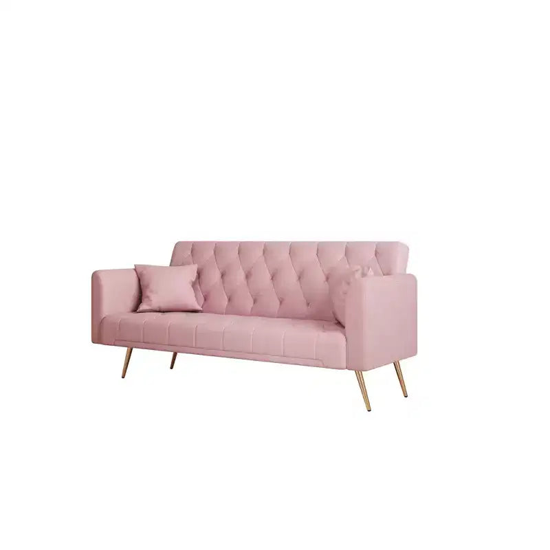 Canapé-lit convertible en velours de 180 cm pour salon, chambre et bureau