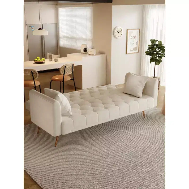 Canapé-lit convertible en velours de 180 cm pour salon, chambre et bureau