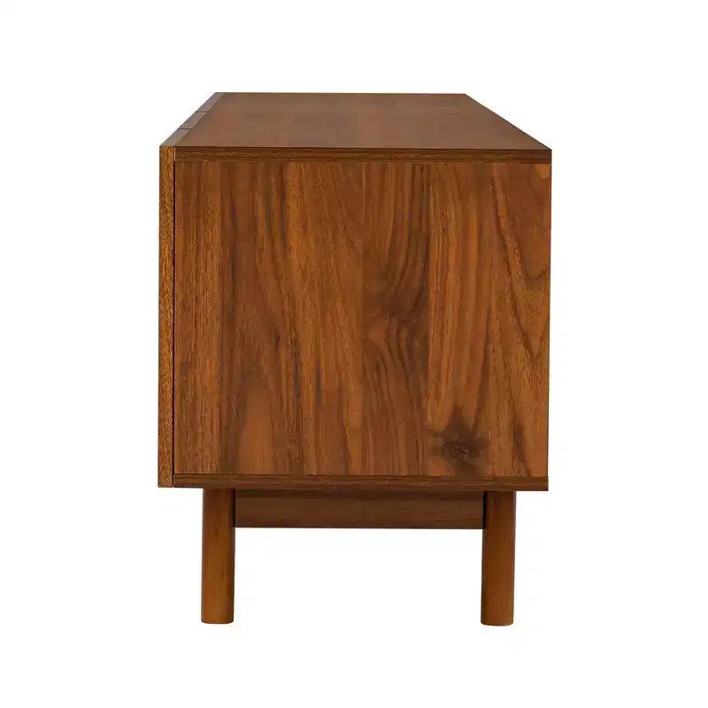 Tabouret de comptoir pivotant 26 po, fini noyer et similicuir brun, ensemble de 4