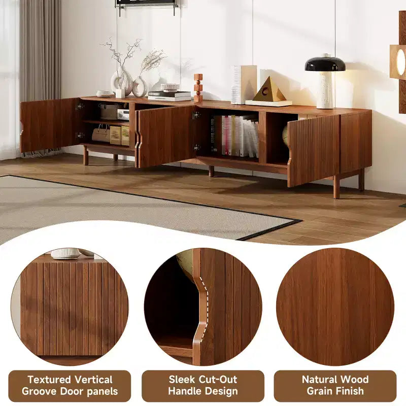 Tabouret de comptoir pivotant 26 po, fini noyer et similicuir brun, ensemble de 4
