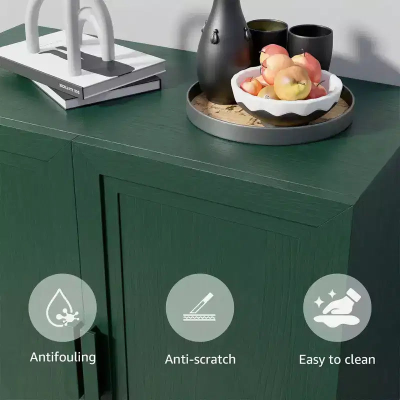 Meuble d'appoint autonome à 2 portes avec étagères réglables, buffet de rangement, armoire de garde-manger pour entrée, salon, cuisine, chambre à coucher