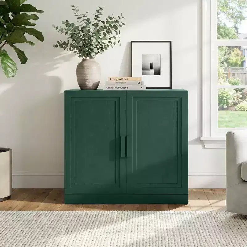 Meuble d'appoint autonome à 2 portes avec étagères réglables, buffet de rangement, armoire de garde-manger pour entrée, salon, cuisine, chambre à coucher