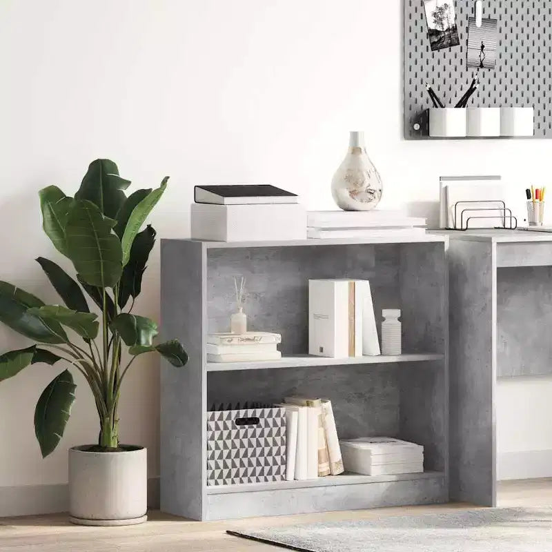 Étagère compacte en bois composite gris