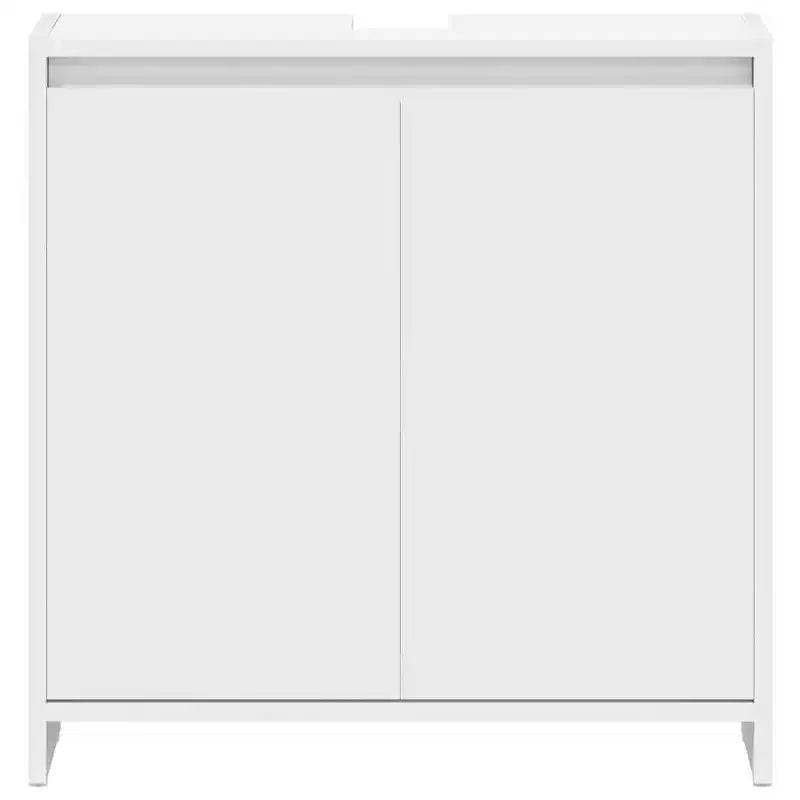vidaXL Armoire de salle de bain blanc Bois d'ingénierie Armoire de salle de bain moyenne