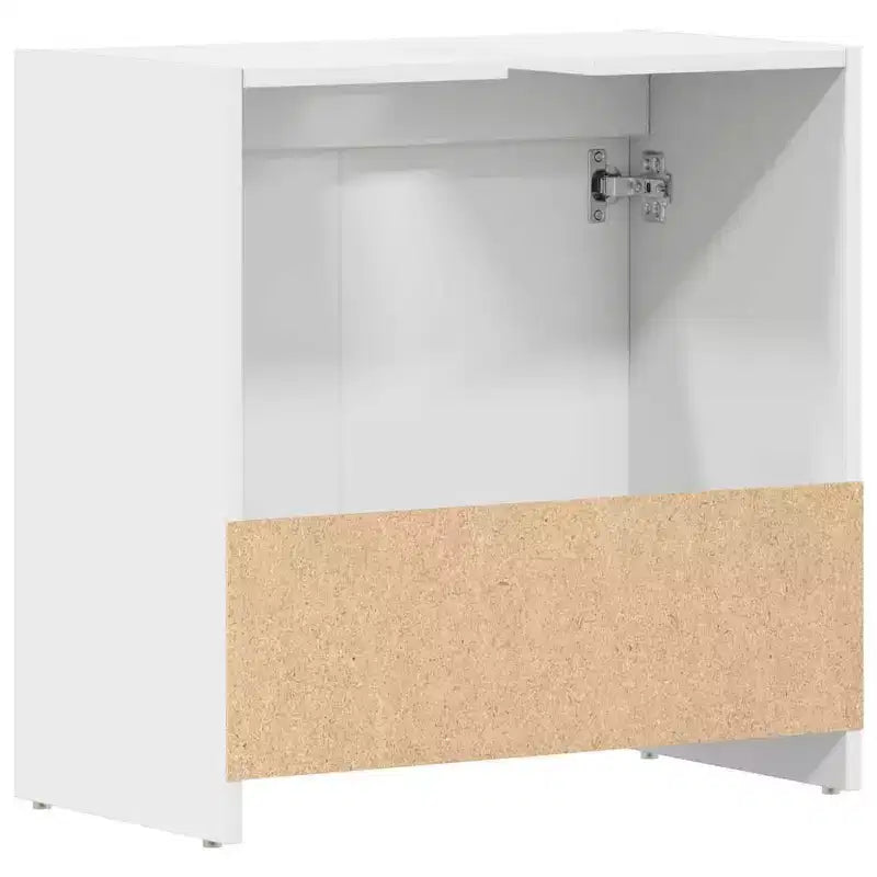 vidaXL Armoire de salle de bain blanc Bois d'ingénierie Armoire de salle de bain moyenne