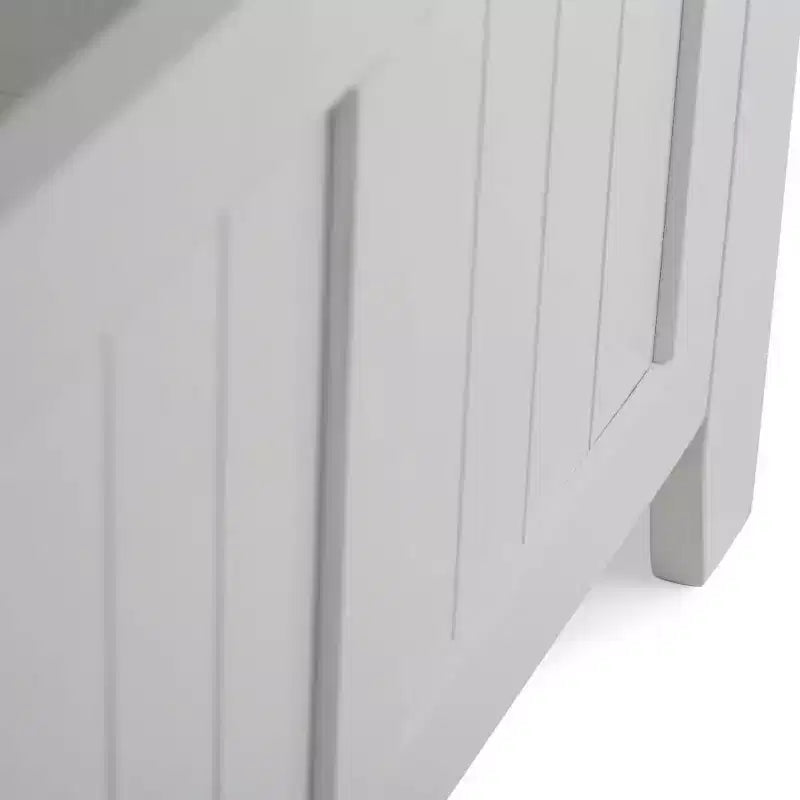 Banc de rangement d'entrée en bois massif de 48 po avec plateau relevable et 2 compartiments