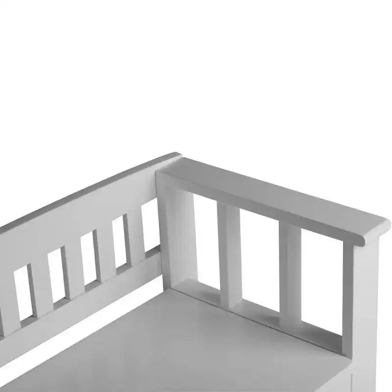 Banc de rangement d'entrée en bois massif de 48 po avec plateau relevable et 2 compartiments