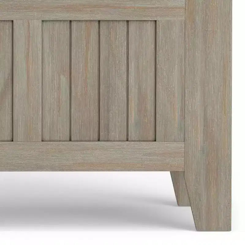 Banc de rangement d'entrée en bois massif de 48 po avec plateau relevable et 2 compartiments