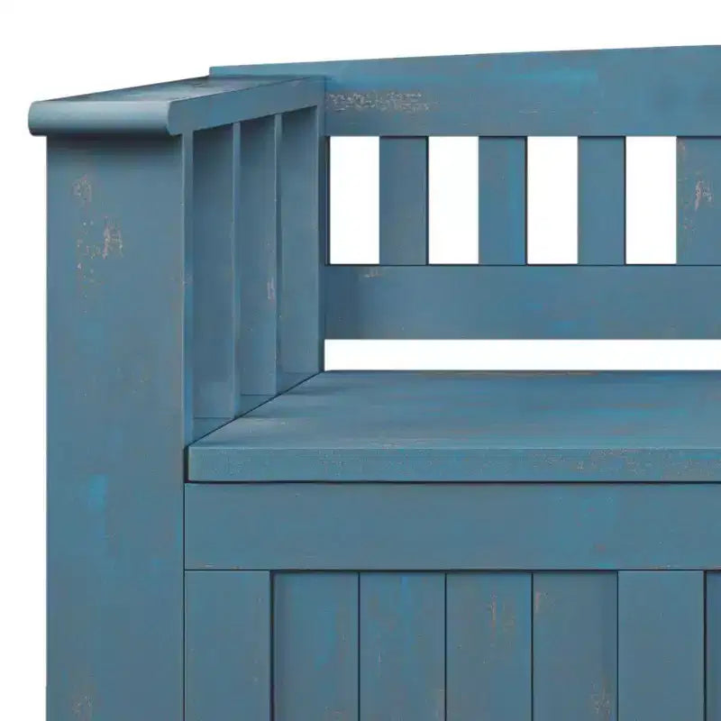 Banc de rangement d'entrée en bois massif de 48 po avec plateau relevable et 2 compartiments