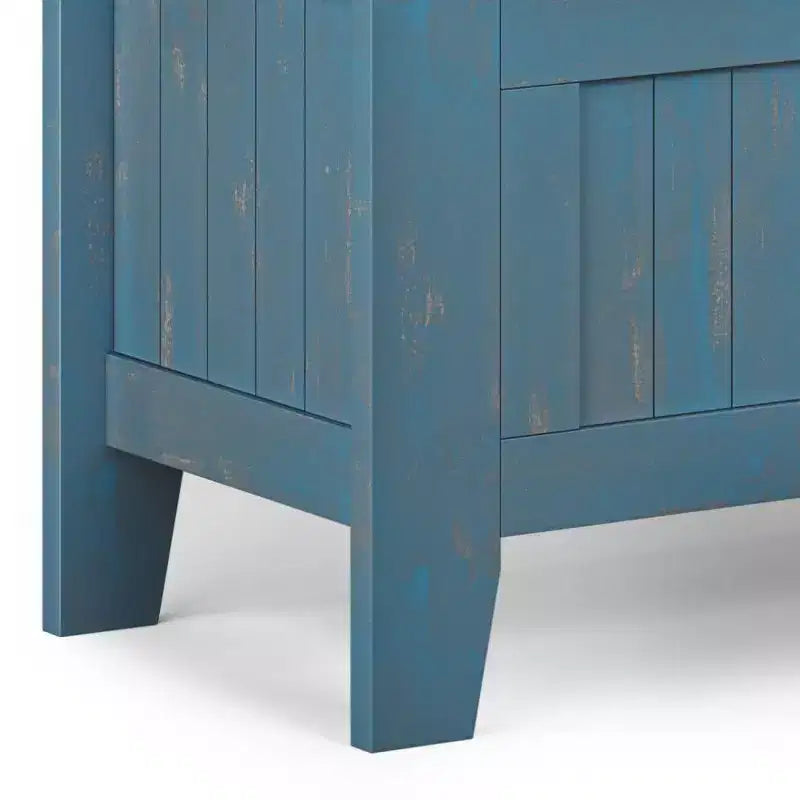 Banc de rangement d'entrée en bois massif de 48 po avec plateau relevable et 2 compartiments