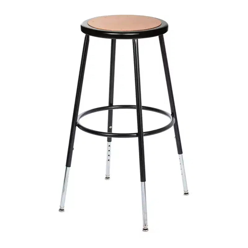 Tabouret de bar réglable en acier robuste noir
