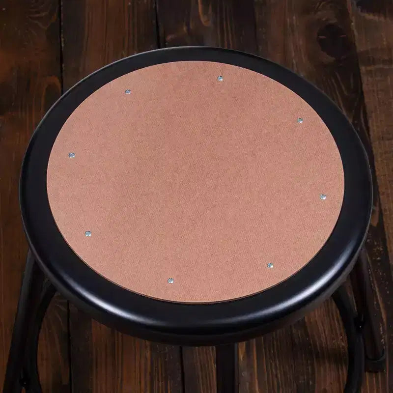 Tabouret de bar réglable en acier robuste noir