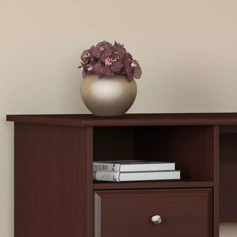Bureau assis-debout en forme de L, 3 positions, 60 W, couleur cerise de récolte, ergonomique, hauteur réglable