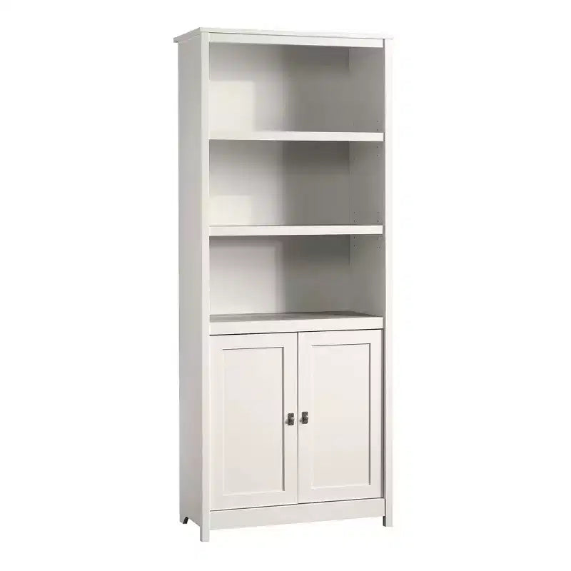 71" Cottage Road Library with Doors Soft White - Sauder
