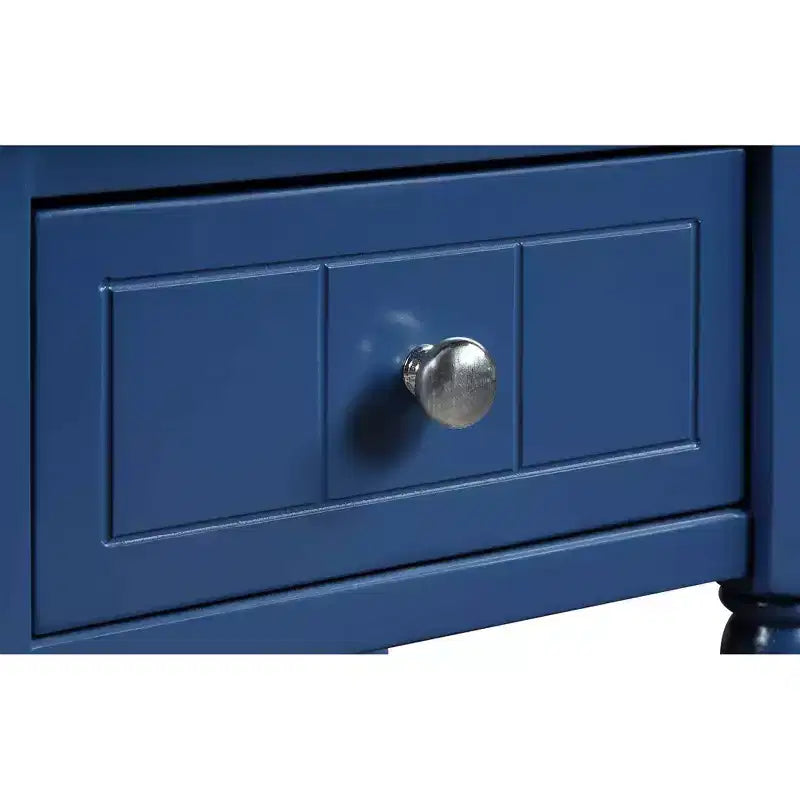 Petite table d'appoint Accent avec tiroir et étagère ouverte, noire, 71 cm H