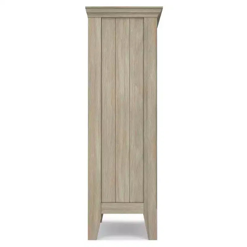 Meuble de rangement d'entrée en bois massif avec 2 portes, 2 tiroirs et étagères réglables